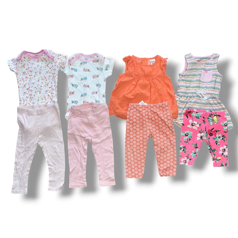 Baby Girl Summer Outfit Mix & Match Lot (8-Piece Set)